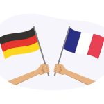 Drapeaux allemand et français